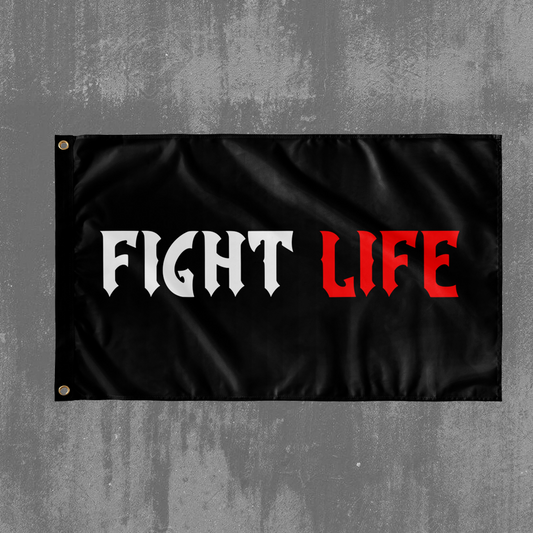 FIGHT LIFE FLAG (BLACK)