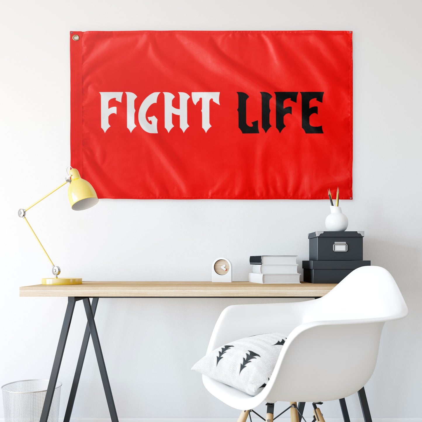FIGHT LIFE FLAG (RED)