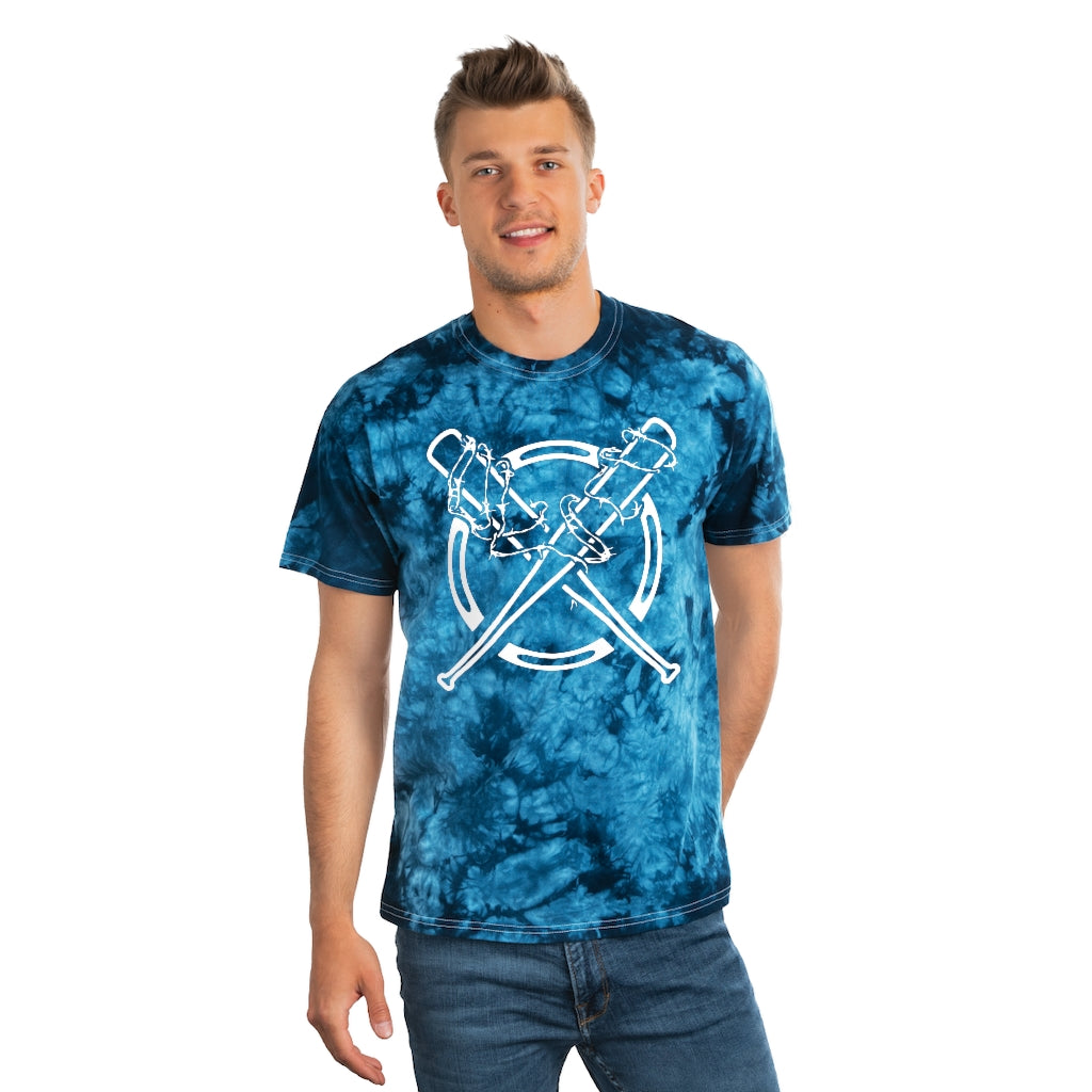 Barbed Wire Bats Crystal Tie-Dye T-Shirt