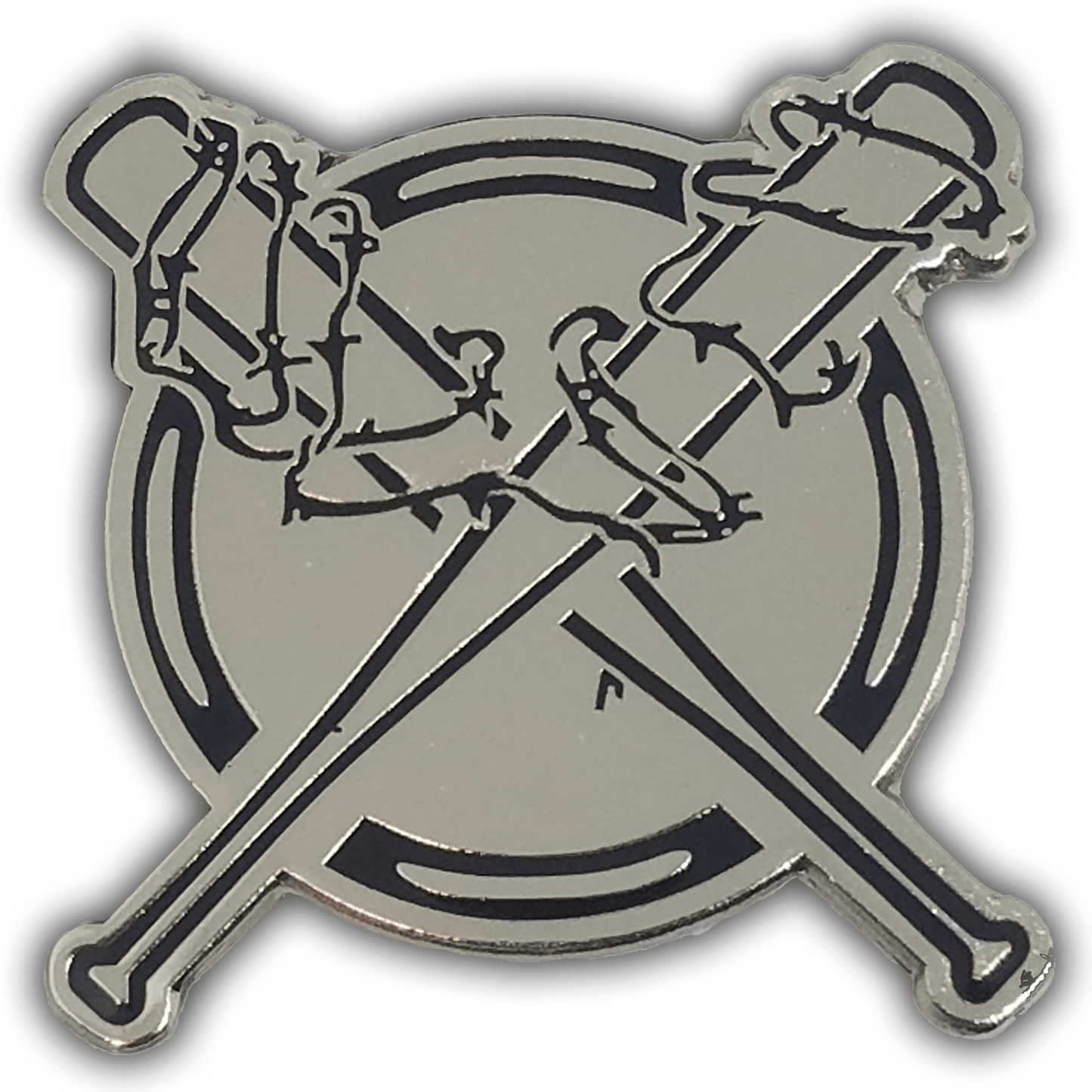 Barbed Wire Bats Lapel Pin (1.5")