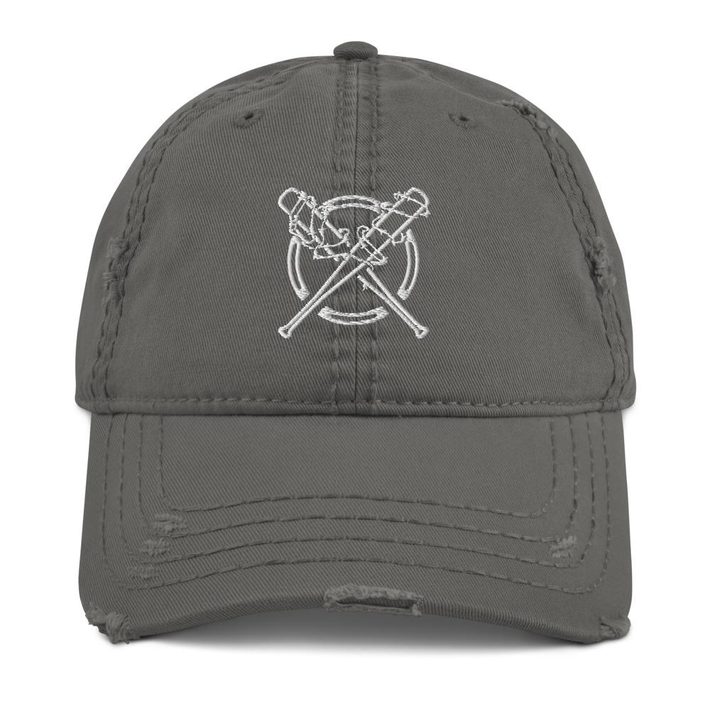 Barbed Wire Bats Distressed Dad Hats